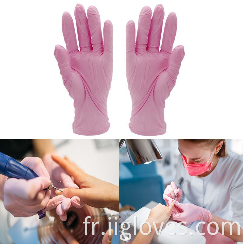 Tatouage de laboratoire de haute qualité en gros Gants en nitrile colorés